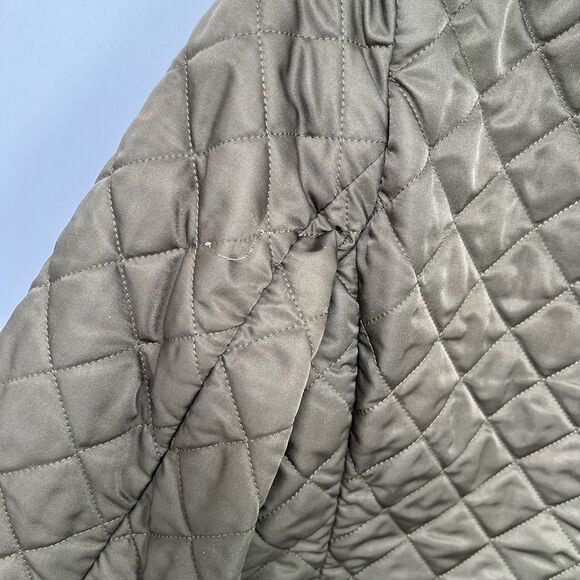 Burberry Green Quilted Lightweight Button Up Jacket Size M - Picture 8 of 12